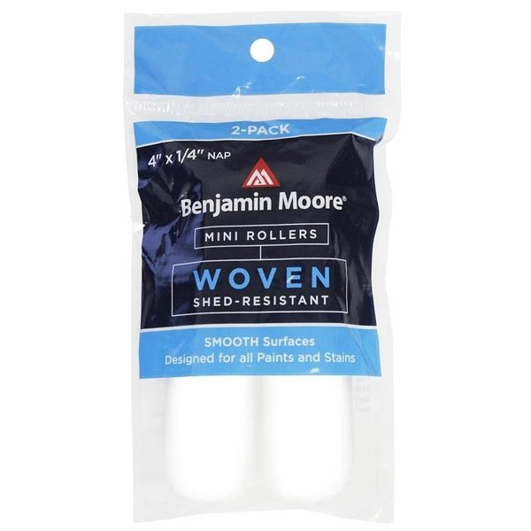 Benjamin Moore Woven Mini Roller Cover, 14 in Thick Nap, 4 in L, White U66300-018